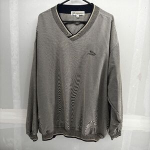 Vintage Akwa Jaguar Car Brand Pullover Pocketed Jacket Made in USA Mens 2XL EUC